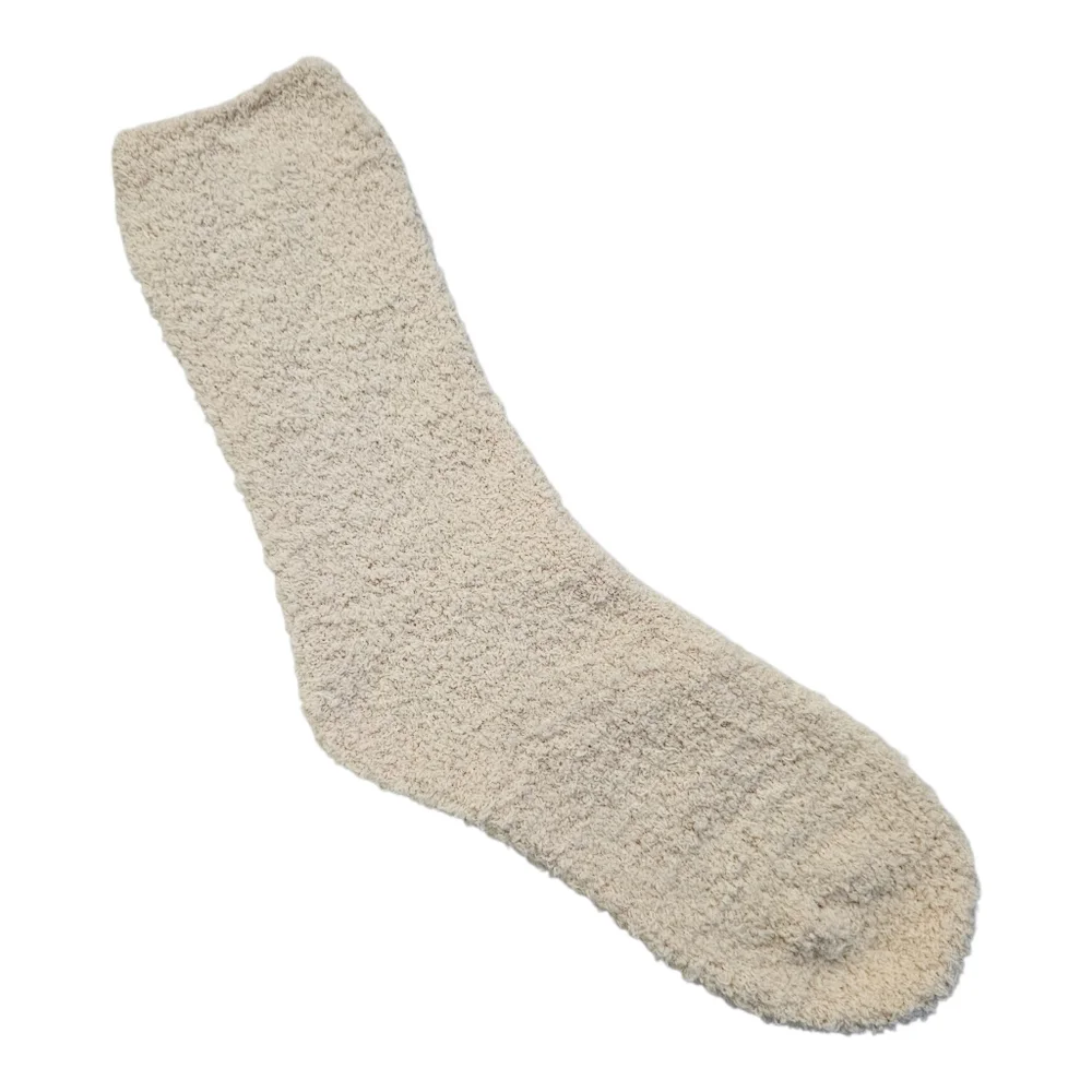 Charter Club Holiday Fuzzy Butter Socks 2-Pack‎ Beige & White One Size Shoe 6-10